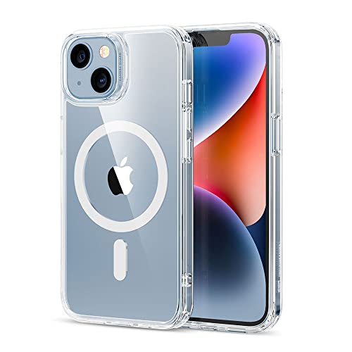 ESR for iPhone 14/iPhone 13 Case, Compatible with MagSafe, Shockproof Military-Grade Protection, Scratch-Resistant Back, Magnetic Phone Case for iPhone 14/iPhone 13, Classic Hybrid Case, Clear - color: Clear, size: iPhone 14/13 6.1 inch