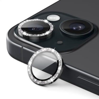 JETech Camera Lens Protector for iPhone 15/15 Plus, Black, 1 Set - color: Black
