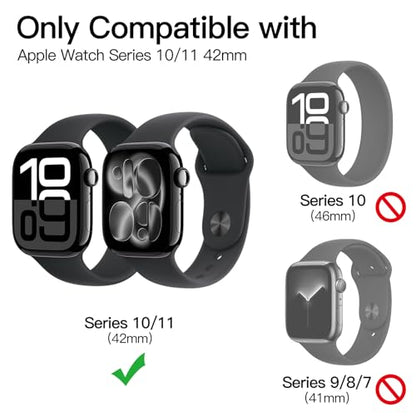 JETech TPU Screen Protector for Apple Watch Series 11/10 42mm, 3-Pack - size: Apple Watch Series 11/10 42mm
