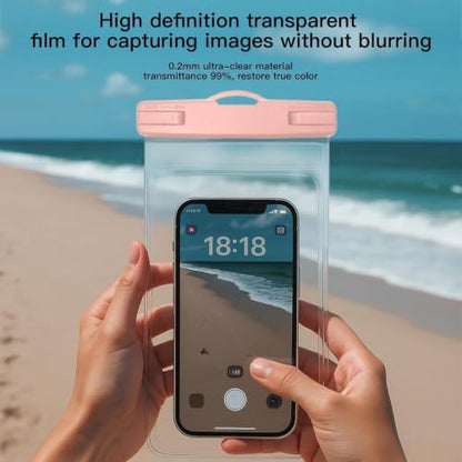 Waterproof Phone Pouch Compatible for iPhone 7in - Power Pink,1 Pack | IPX8 Waterproof Case, Beach Travel Must Haves, Beach Essential, Dry Bag, 1 Pack, for iPhone 17/16/15/14/13/12 Pro Max - color: B6-Powder Pink