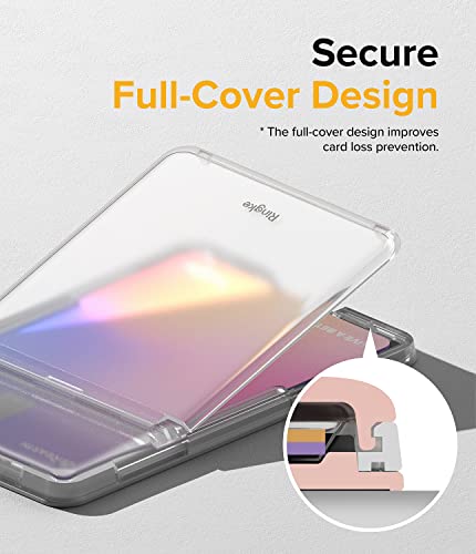 Ringke Stand Slot Card Holder [Phone Wallet Stick on + Stand] ID & Credit Card Holder for Phone Case, Solid Card Wallet with Phone Kickstand Compatible with iPhone Galaxy Android - Clear Mist - color: Clear Mist