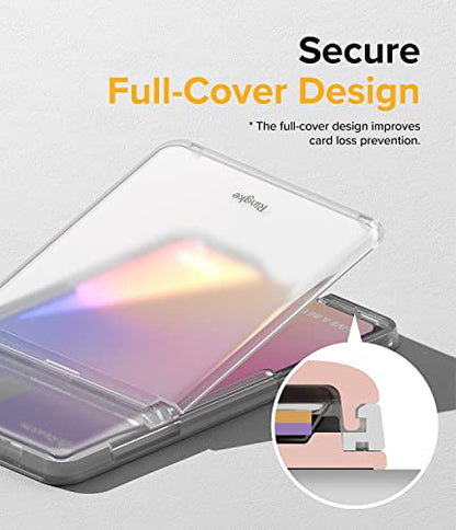Ringke Stand Slot Card Holder [Phone Wallet Stick on + Stand] ID & Credit Card Holder for Phone Case, Solid Card Wallet with Phone Kickstand Compatible with iPhone Galaxy Android - Clear Mist - color: Clear Mist