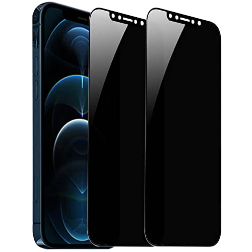 2 Pack 360 Degree Privacy Tempered Glass Suit for iPhone 12 Pro Max Anti-Spy 4 Directions Screen Protector Film 4 Sides Anti-Peeping 9H Hardness Anti-scratch 6.7 inch - size: For iPhone 12 Pro Max