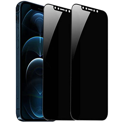 2 Pack 360 Degree Privacy Tempered Glass Suit for iPhone 12 Pro Max Anti-Spy 4 Directions Screen Protector Film 4 Sides Anti-Peeping 9H Hardness Anti-scratch 6.7 inch - size: For iPhone 12 Pro Max