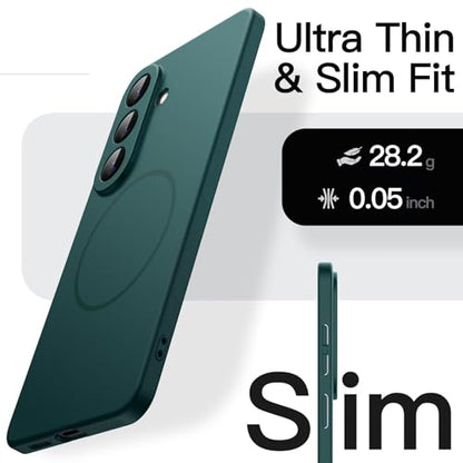 JETech Magnetic Slim Case for Samsung Galaxy S26 Plus, Midnight Green - color: Midnight Green, size: Galaxy S26 Plus