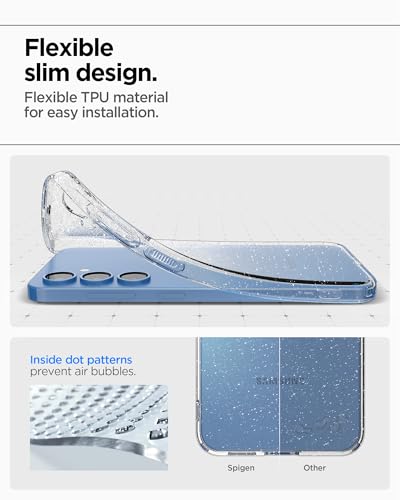 Spigen Liquid Crystal Glitter Designed for Galaxy S25 Plus Case (2025) [Anti-Yellowing], [Military-Grade Protection] - Crystal Quartz - color: Crystal Quartz, size: 6.7in (Galaxy S25 Plus)