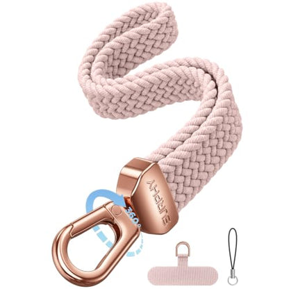 SURPHY Elastic Phone Wrist Strap, Phone Lanyard, Key Chain Lanyards - color: Pink