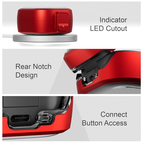 for Samsung Galaxy Buds 4/Buds 4 Pro Case (2026) with Secure Safety Lock Clip,Shockproof Scratch-Resistant TPU Transparent Soft Shell Protective Cover Accessories with Carabiner/Cleaning Kit(Red) - color: Red