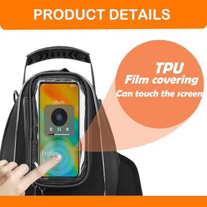 Motorcycle Tank Bag Magnetic, Featuring an Touch Screen Cell Phone Bag up to 7.2 Inch, Universal Gas Oil Fuel Tank Bag with Waterproof Cover & 3 Magnets & 4 Straps & 1 Shoulder Strap - style: Tank Bag