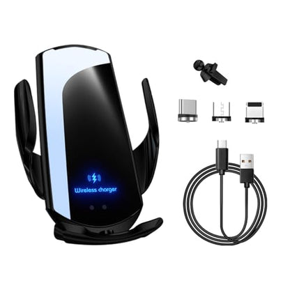 Ohleats Wireless Car Charger Mount, 15W Automotive Electric Wireless Charger Holder, Car Air Vent Mount Bracket Fast Charging for Most Smartphone, Universal Car Accessories (Black) - color: Black