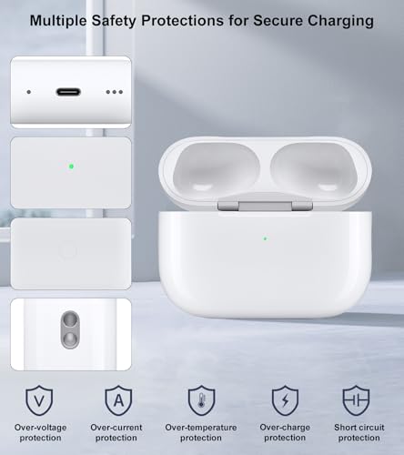 Wireless Charging Case Compatible with AirPods Pro 2nd & 1st (USB-C Port)