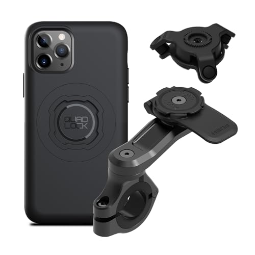 Quad Lock Motorcycle Handlebar Mount PRO Kit with Vibration Dampener and MAG Phone Case for iPhone 11 Pro - size: iPhone 11 Pro