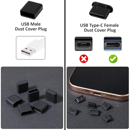 36 Pcs USB Anti Dust Cover Plugs Type-C Dust Stopper Port Protector