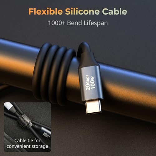 SMALLRIG USB C to USB C Data Cable 1.97ft/ 60cm (Straight to Angled) - size: 1.97 ft, style: Straight to Angled
