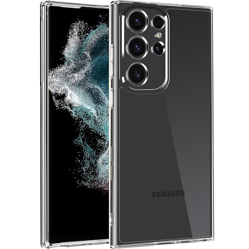 TENOC Phone Case for Samsung Galaxy S22 Ultra, Clear Case Non-Yellowing Protective Bumper Hard Back Cover - color: Clear Anti-Yellowing, size: S22 Ultra