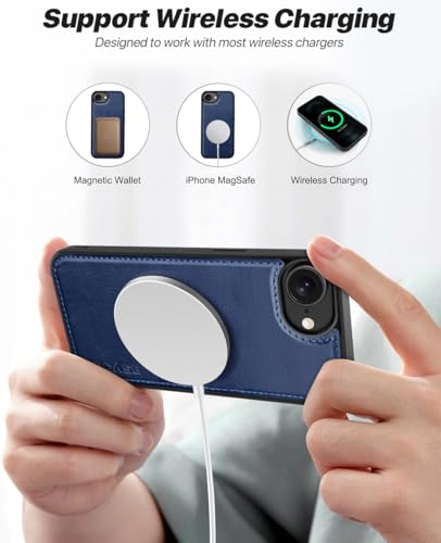 OCASE for iPhone 17e Case/iPhone 16e Detachable Wallet Case with Card Holder, 2 in 1 Pu Leather Flip Folio with RFID Blocking Stand Wrist Strap Shockproof Phone Cover 6.1 Inch 2025, Blue - color: Blue, size: iPhone 16e/ iPhone 17e
