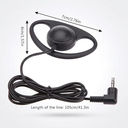 Cuifati Single Ear Headset with 3.5mm L Shaped Plug, Mono Wired Headphone for Laptop, Phone, Call Center, Gaming (2pcs) - size: 2pcs