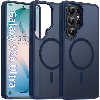 Oterkin Magnetic Samsung Galaxy S26 Ultra Case, Dark Blue | Matte, Compatible with MagSafe, Frosted Translucent, Shockproof Anti-Scratch Slim Fit, Military Grade Protection - color: S26 Ultra-Dark Blue, size: Galaxy S26 Ultra Case 6.9''