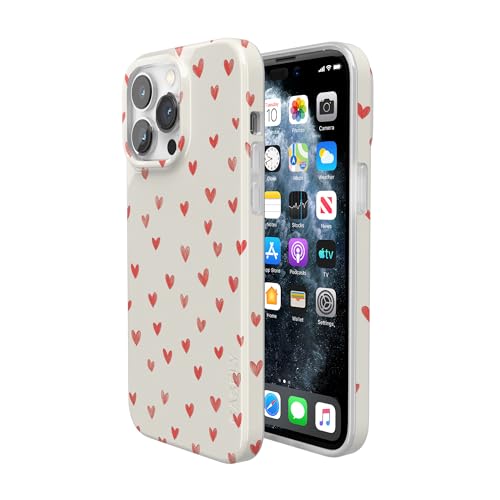 Casely iPhone 14 Pro Case | Love Letters | Doodle Hearts | Compatible with MagSafe | Classic Ultra Slim Design - color: Love Letters | Doodle Hearts, size: iPhone 14 Pro