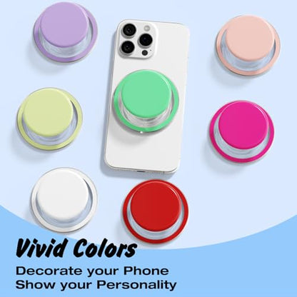 Svanove Magnetic Cell Phone Grip Compatible with Magsafe, Collapsible Phone Stand Holder Round Expanding Kickstand for iPhone Samsung Mobile Phones, Cute Soft Silicone Glossy Jelly, Mint Green - color: Mint, style: Magnetic