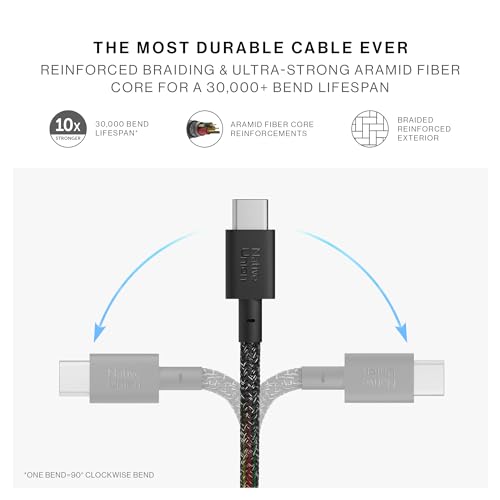 Native Union Pocket Cable 60W – Reinforced Braided USB-C to USB-C Portable Charging Cable – Compatible with iPhone Air, 17e, 17 Pro Max, iPad Pro M5, iPad Air M4, Galaxy S26, Flip/Fold 7 (Sandstone) - color: Sand Stone