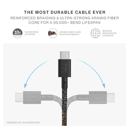 Native Union Pocket Cable 60W – Reinforced Braided USB-C to USB-C Portable Charging Cable – Compatible with iPhone Air, 17e, 17 Pro Max, iPad Pro M5, iPad Air M4, Galaxy S26, Flip/Fold 7 (Sandstone) - color: Sand Stone