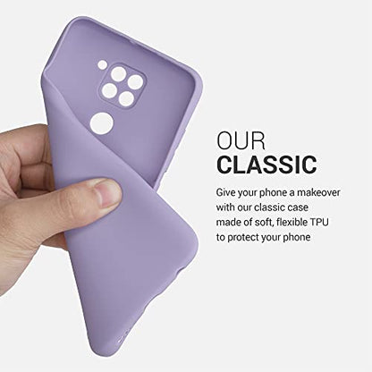kwmobile Case Compatible with Xiaomi Redmi Note 9 Case - Protective Slim TPU Phone Cover - Soft Matte Finish - Violet Purple