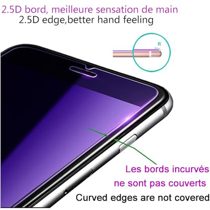 Anti Blue Light Screen Protector for iPhone 6 Plus,2.5D Edge 9H Tempered Glass Protective Film for iPhone 6s Plus - size: 6 Plus/6s Plus