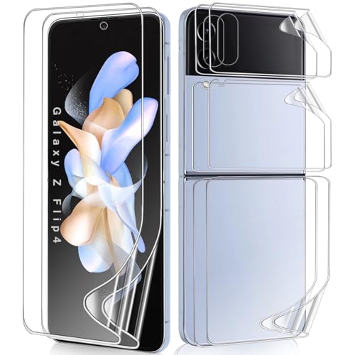 2 Sets Screen Protector for Samsung Galaxy Z Flip 4-6.7", Front/Back Full Coverage Soft Protective Film, Premium Folding,HD Clear Scratch Resistant - size: Samsung Galaxy Z Flip 4