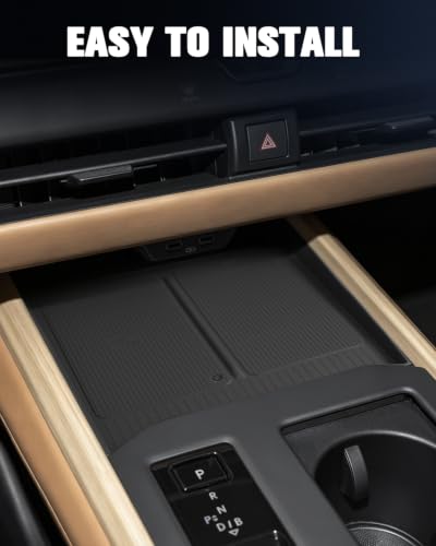 Compatible with 2026 Lexus ES Center Console Wireless Charging Mat Silicone Pad, Non-Slip Protective Pad for 2026 ES Hybrid Accessories (350h/350e/500e) Phone Tray | Prevent Scratches | Durable, Black - color: 2026 ES Wireless Charging Mat