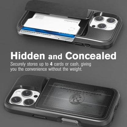 VENA vCommuteX for iPhone 16 Pro Wallet Case, Black - color: MagSafe Compatible - Black, size: iPhone 16 Pro