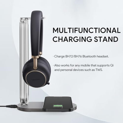 Yealink BHC76 Wireless Charging Stand for BH76 / BH76 Plus / BH72 Yealink Bluetooth Headsets, Also Works for Mobile/TWS That Supports Qi (NOT Include Headset in Package)