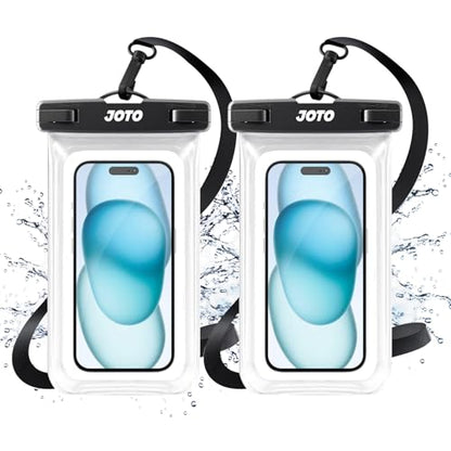 JOTO 2 Pack Universal Waterproof Phone Case for iPhone 17 Air 16 15 14 13 12 11 Plus Pro Max, IPX8 Cellphone Dry Bag XR X SE, Galaxy S23 S22 S21 S20+ S20 S10 Plus Note, Pixel up to 7" -Clear - color: Clear, size: 2 Pcs