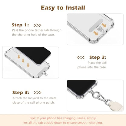 MoKo Adjustable Phone Crossbody Lanyard with Detachable RFID Wallet - color: Beige