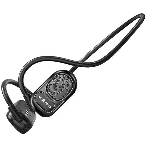 Audiovance OpenComfy CF201 Wireless Headphones for Running - Bluetooth Open-Ear Headphones for Sports Gym Workout - Superior Sound, Ultimate Comfor, Secure Fit, Ambient Awarenes. Black