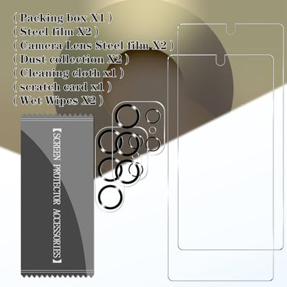 BIGFACE Galaxy S25 Ultra Tempered Glass Screen Protector + Camera Lens Protector [2 + 2 Pack][Case Friendly][Anti-Scratch][Ultrasonic Fingerprint Unlock]HD Protective Film for Samsung Galaxy S25 Ultra - size: Galaxy s25 Ultra(6.9")