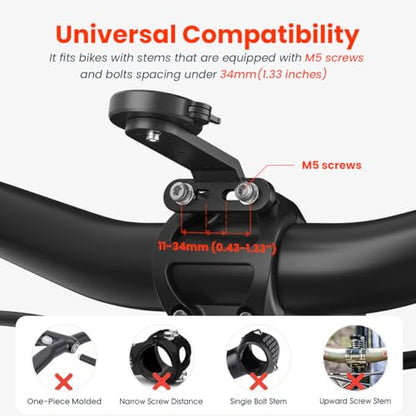 Out-Front Aluminum Bike Phone Mount for MTB Road Gravel E-bike with Go-Pro - style: Dual-Clip Combo Mount