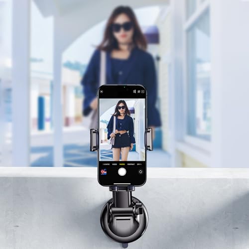 Qifutan Phone Holders for Your Car Cell Phone Mount for Car Mount Windshield Dashboard Air Vent Universal Hands Free Automobile Cell Phone Holder Fit for iPhone Smartphone Camera Mounts - color: Black-E