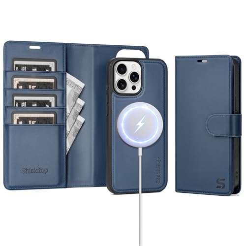 Shieldtop Compatible with MagSafe iPhone 13 Pro Wallet Case,Blue - color: Blue, size: iPhone 13 Pro - 6.1"
