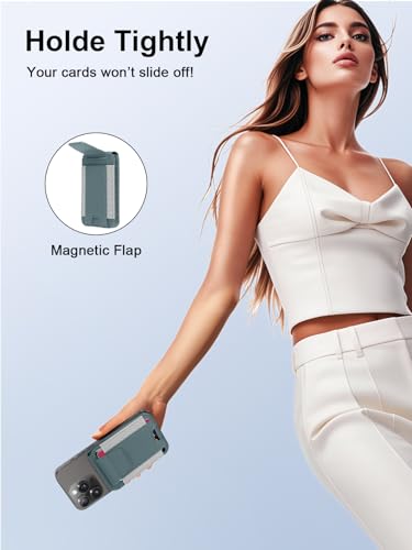 for MagSafe Wallet Works with Apple Find My, Strongest Magnetic Wallet - color: Gray