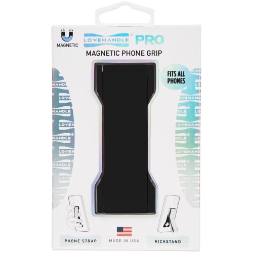 LOVEHANDLE PRO Phone Grip + Kickstand - Black Silicone