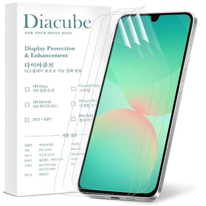 3-Pack for Samsung Galaxy A26 5G Flexible TPU-EPU Screen Protector [Not Glass] [0.1S Fingerprint Unlock] [Real-Time Self-Healing] HD Clear, Unbreakable, Bubble Free Easy Installation with Alignment Jig - size: Galaxy A26 5G