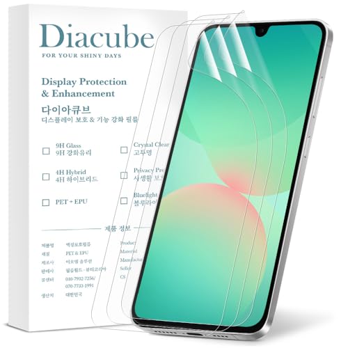 3-Pack for Samsung Galaxy A26 5G Flexible TPU-EPU Screen Protector [Not Glass] [0.1S Fingerprint Unlock] [Real-Time Self-Healing] HD Clear, Unbreakable, Bubble Free Easy Installation with Alignment Jig - size: Galaxy A26 5G