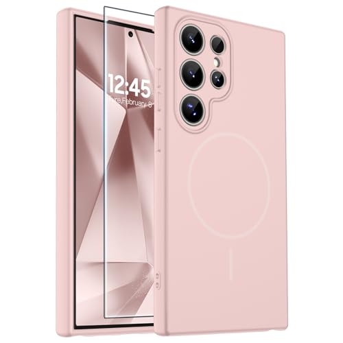 zapica Magnetic for Samsung Galaxy S24 Ultra Case, Pale Pink - color: Pale Pink, size: Samsung Galaxy S24 Ultra 6.8''