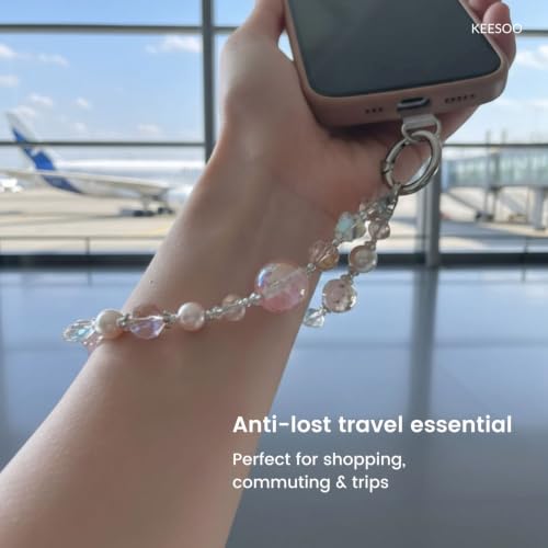 Original Design Phone Charm with 2 Tether Tabs – Stylish, Durable, and Hands-Free Phone Chain – Compatible with iPhone, Samsung, Pixel & More (10 Light Luxury Butterfly - Blue) - color: 10 Light Luxury Butterfly - Blue