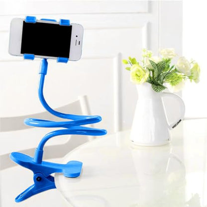 Cellphone Holder Bed Flexible Lazy Arm Phone Mount - color: Blue