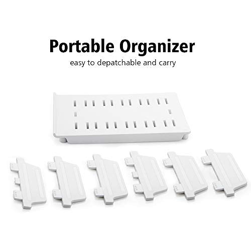 Adjustable Universal Cell Phone Dock Stand Holder, Tablet Organizer Multi Device Desktop Stand for iPhone Samsung Galaxy Google Nexus Kindle - No Charging Port (White) - color: White