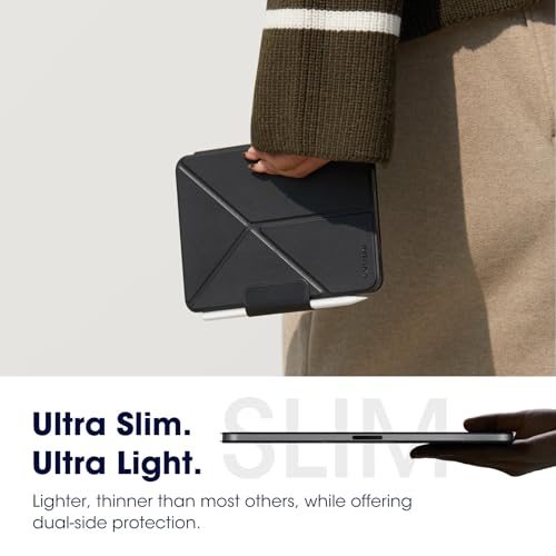 PITAKA for iPad mini A17 Pro Case, 4 Intuitive Angles, Folio2-Black - color: Black