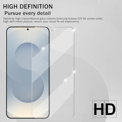 Galaxy S25 Tempered Glass Screen & Lens Protector 2+2 Pack HD Clear | [Ultrasonic Fingerprint Unlock] [Case Friendly] [Bubble-Free] - size: Galaxy S25