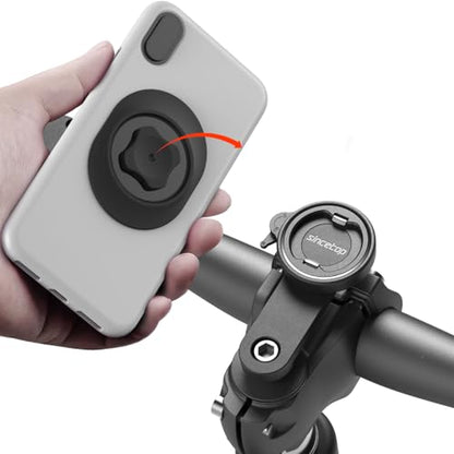 Bike Phone Mount,Mountain Bicycle Stem Cap Phone Holder,Fit All Stem Cap - color: 【1st Gen】Stem Cap Mount-Black